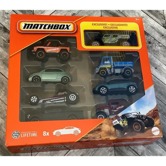 Matchbox 8-Car Set Exclusive Vehicles Die-Cast Fiat Ford Citroen Mercedes Benz - Picture 1 of 5